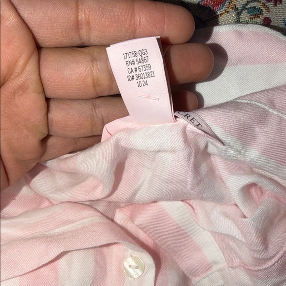 🎀Victoria’s Secret pink original striped logo pj dress - Picture 3 of 4